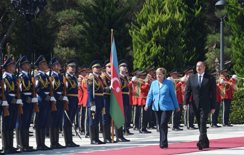 Official welcome ceremony was held for German Federal Chancellor Angela Merkel VIDEO