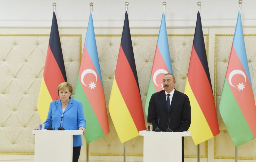 Azerbaijani President, German Federal Chancellor held joint press conference VIDEO