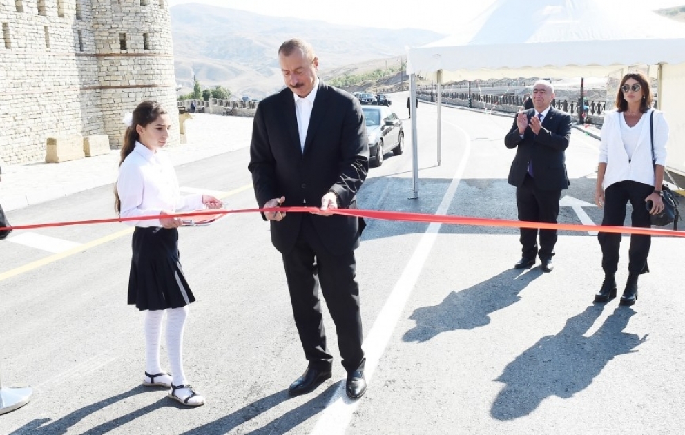 President Ilham Aliyev opened Damirchi-Lahij highway VIDEO