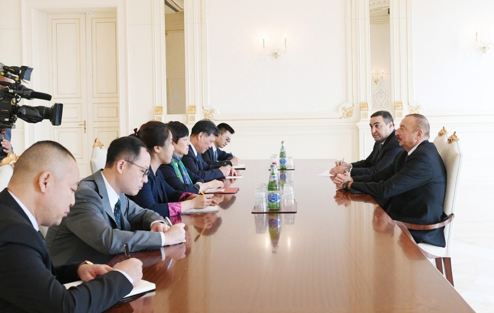 President Ilham Aliyev received Chinese delegation VIDEO