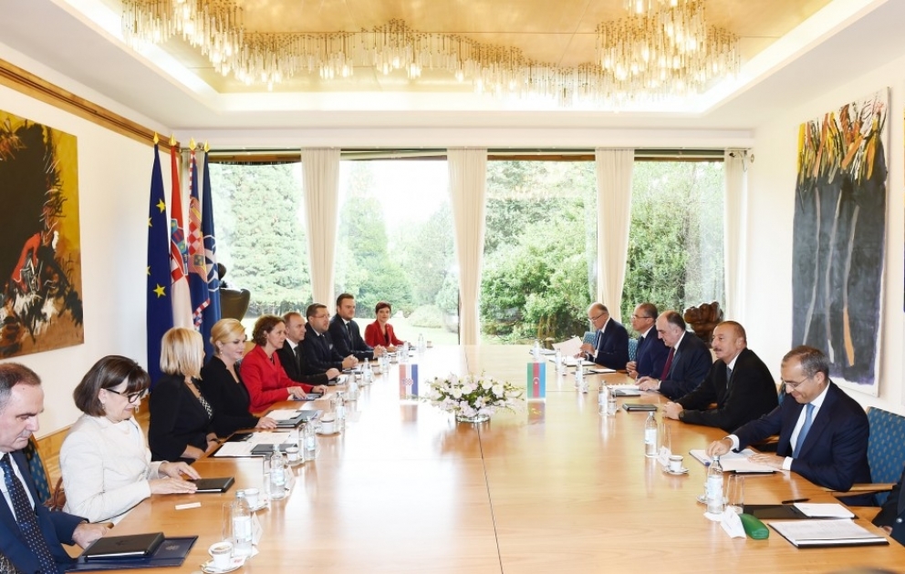 Presidents of Azerbaijan and Croatia met in expanded format VIDEO