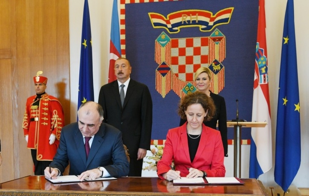 Des documents Azerbaïdjan-Croatie signés à Zagreb VIDEO