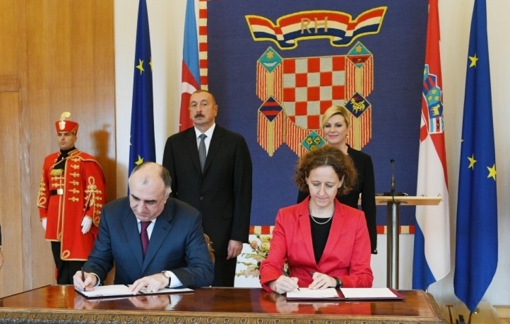 Azerbaijan-Croatia documents signed VIDEO