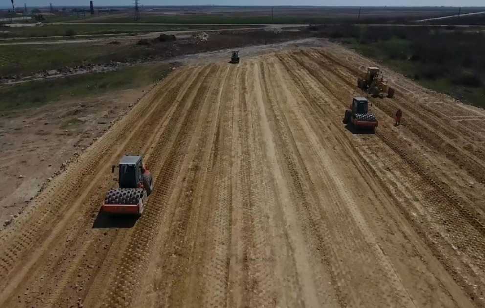 Bakı–Rusiya avtomobil yolunun tikintisi davam etdirilir VİDEO