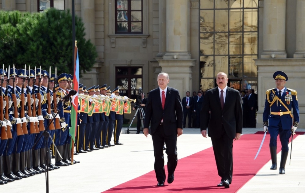 Official welcome ceremony was held for Turkish President Recep Tayyip Erdogan VIDEO