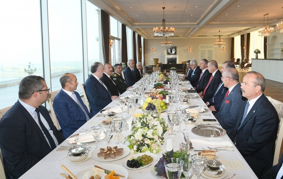 Presidents of Azerbaijan and Turkey had joint working dinner VIDEO