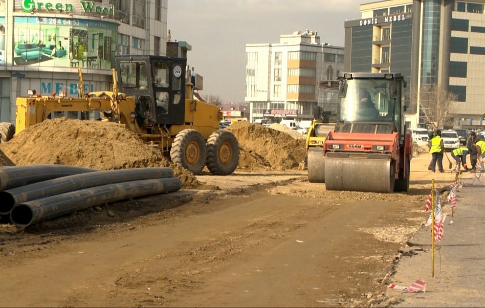 Babək prospektində yenidənqurma işlərinin bu ilin oktyabrında yekunlaşdırılması nəzərdə tutulur VİDEO