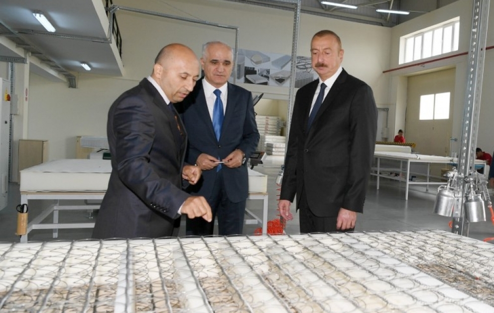 Inauguration du Quartier industriel de Massally en présence du président Ilham Aliyev VIDEO
