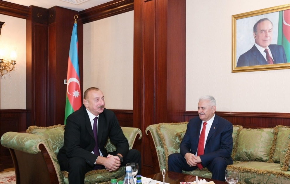President Ilham Aliyev met with Speaker of Grand National Assembly of Turkey VIDEO