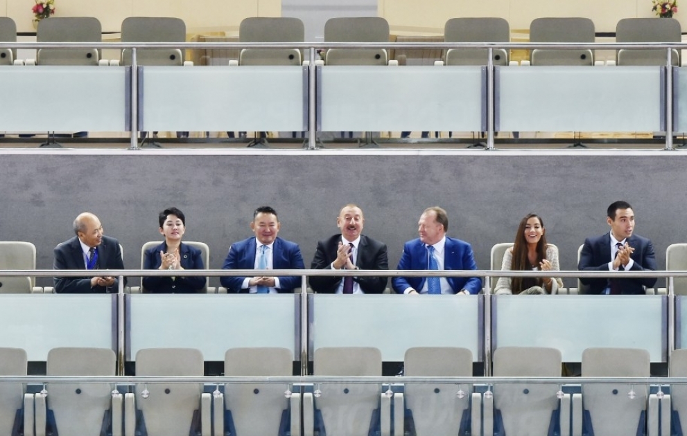 Azerbaijani judoka took silver medal at world championships President Ilham Aliyev watched final bout at National Gymnastics Arena VIDEO