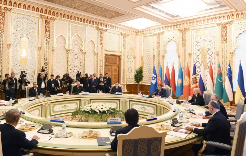 President Ilham Aliyev attended CIS Heads of State Council's session in limited format in Dushanbe VIDEO
