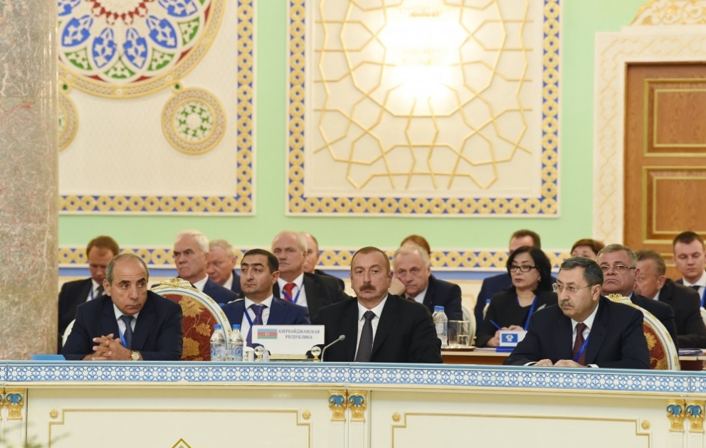 President Ilham Aliyev attended expanded session of CIS Council of Heads of State in Dushanbe VIDEO