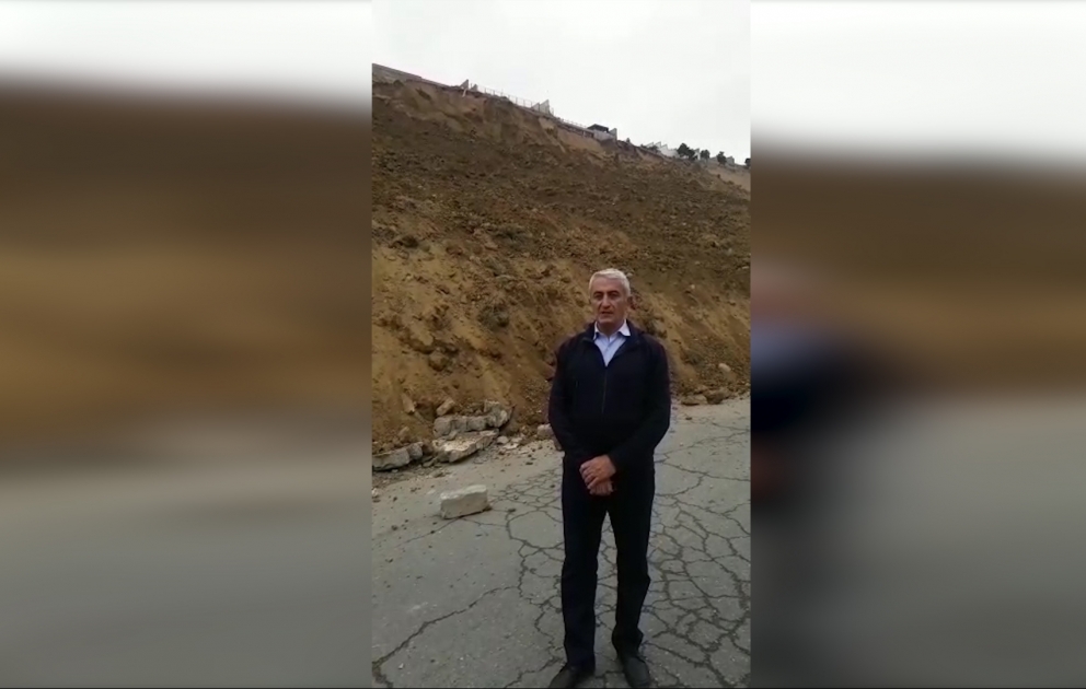 Əziz Qaralov: Sürüşmə qatının hündürlüyü 15 metrdən çoxdur VİDEO