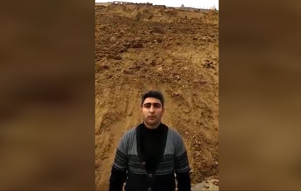 Kamran Nəsibov: Badamdar sürüşmə sahəsində gərginlik davam edir VİDEO
