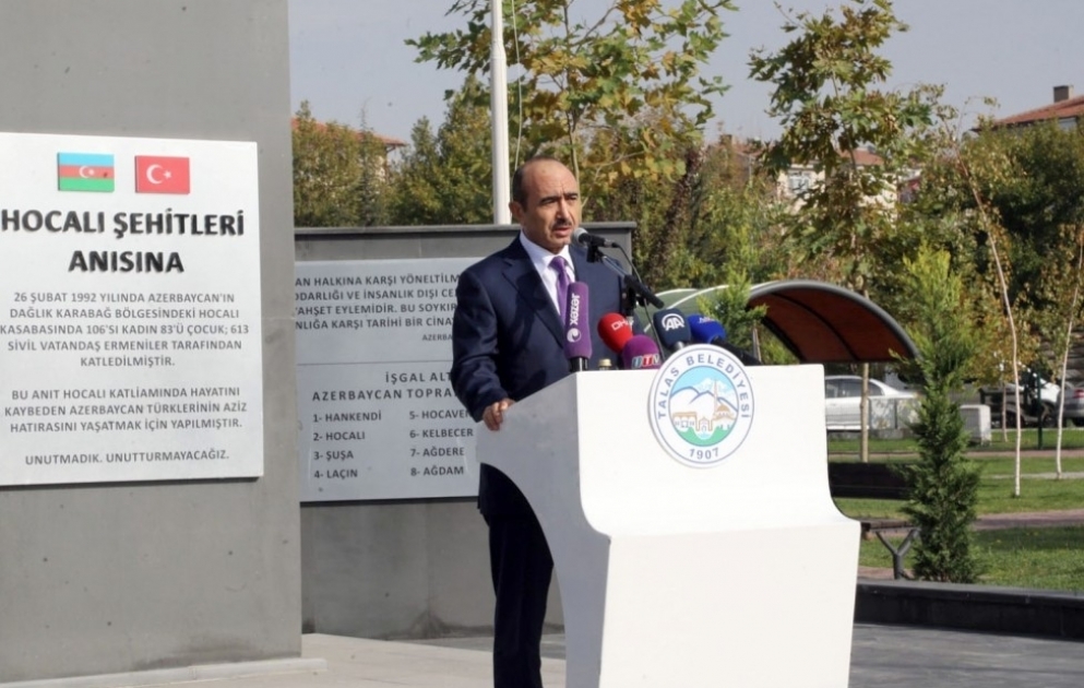 Türkiyənin Kayseri şəhərində Xocalı parkının və Xocalı şəhidləri abidəsinin açılışı olub VİDEO