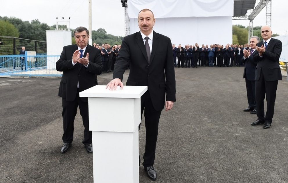 İmişlidə Araz çayının yeni qol-kanalının açılış mərasimi keçirilib Prezident İlham Əliyev mərasimdə iştirak edib YENİLƏNİB  VİDEO