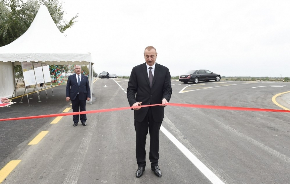 Le président Ilham Aliyev inaugure la route Imichli-Otouziki-Garagachly VIDEO