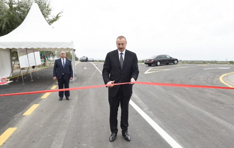 President Ilham Aliyev inaugurated Imishli-Otuziki-Garagashli highway VIDEO