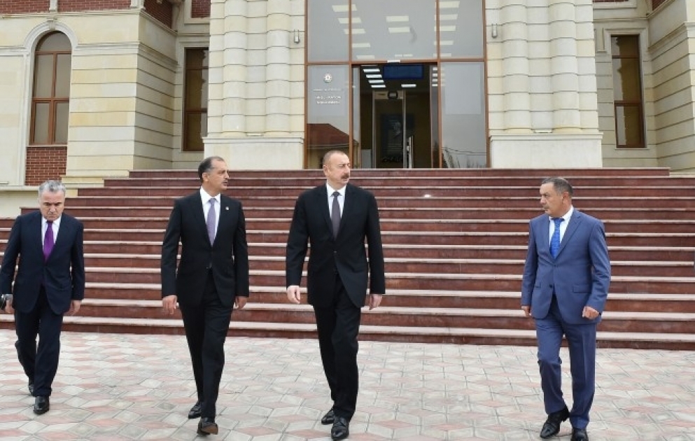 President Ilham Aliyev viewed conditions created at new building of Imishli District Court VIDEO