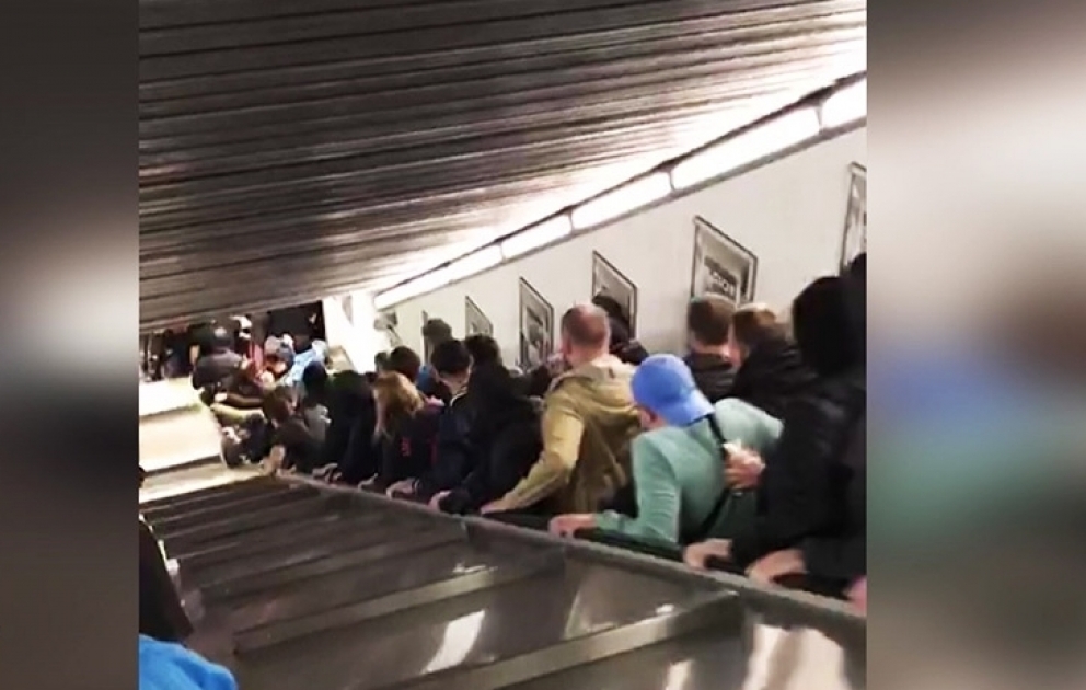 Roma metrosunda eskalator sıradan çıxıb: 30 nəfər yaralanıb VİDEO
