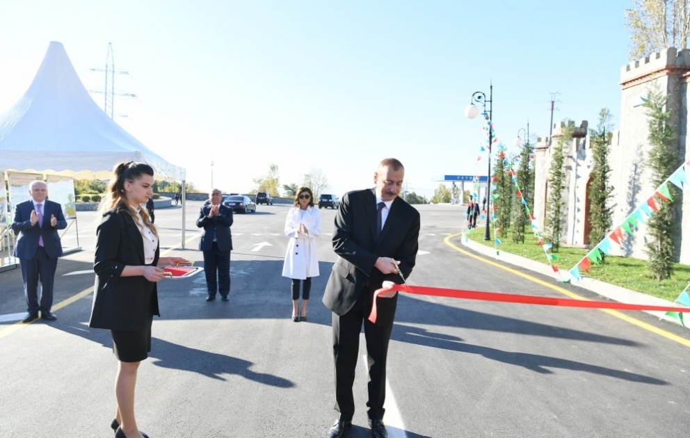 President Ilham Aliyev inaugurated Shaki-Kish highway VIDEO