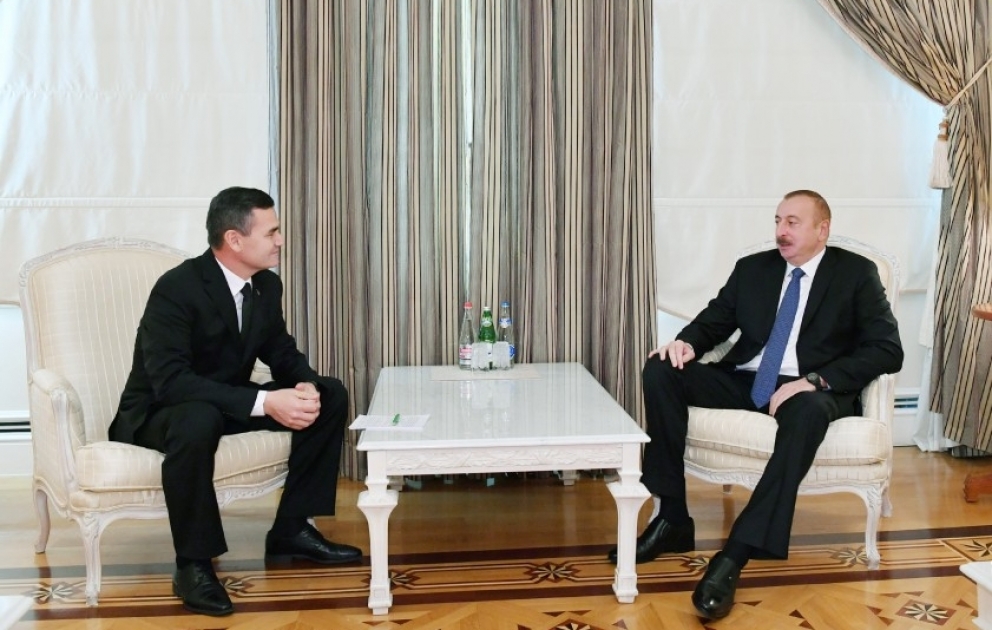 Staatspräsident Ilham Aliyev empfängt stellvertretenden Vorsitzenden von Ministerkabinett Turkmenistans VIDEO