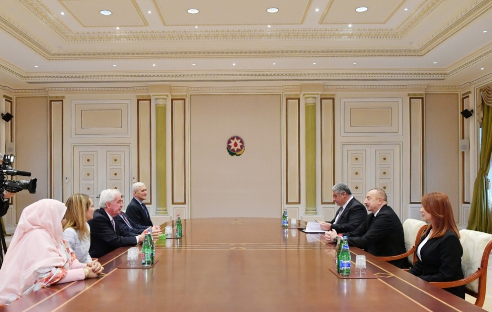 Präsident Ilham Aliyev empfängt WADA- Delegation VIDEO