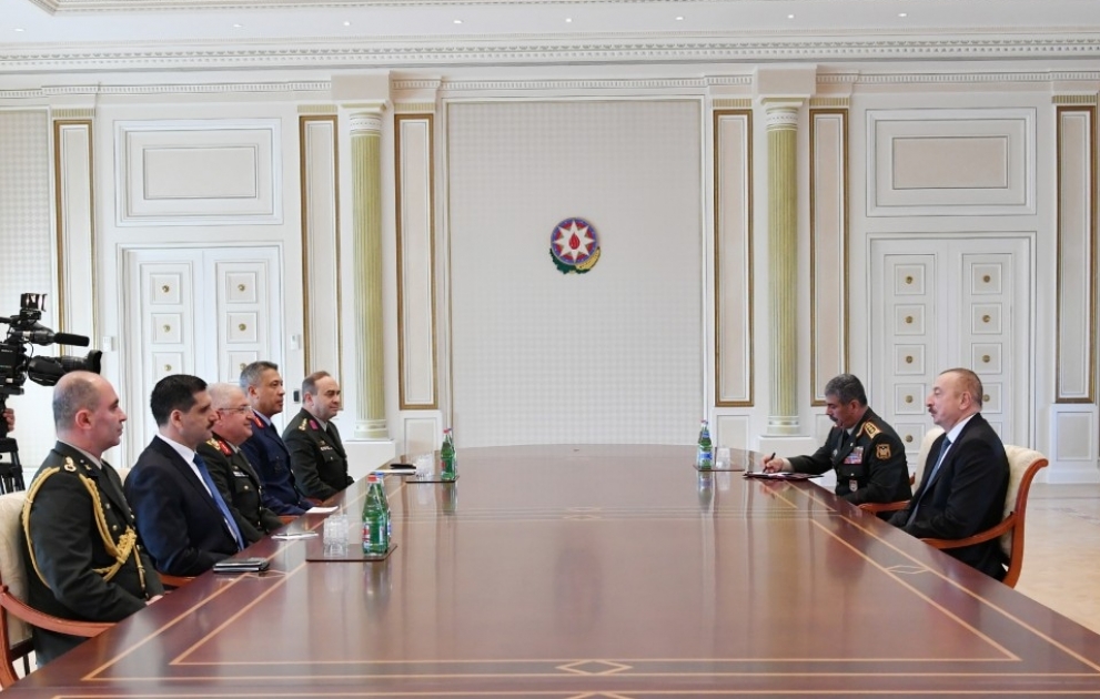 President Ilham Aliyev received delegation led by chief of Turkish General Staff VIDEO