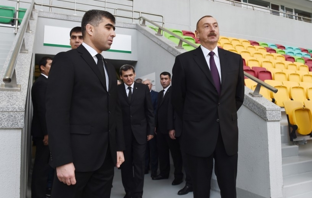 Le président Ilham Aliyev a visité le Complexe olympique d'Achgabat VIDEO