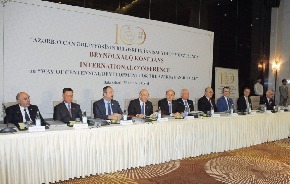Azərbaycan ədliyyəsinin 100 illiyinə həsr olunmuş beynəlxalq konfrans keçirilib YENİLƏNİB-2 VİDEO