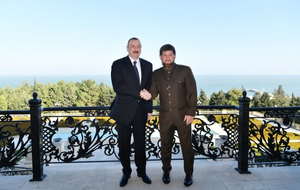 President Ilham Aliyev received delegation led by Head of Chechen Republic VIDEO