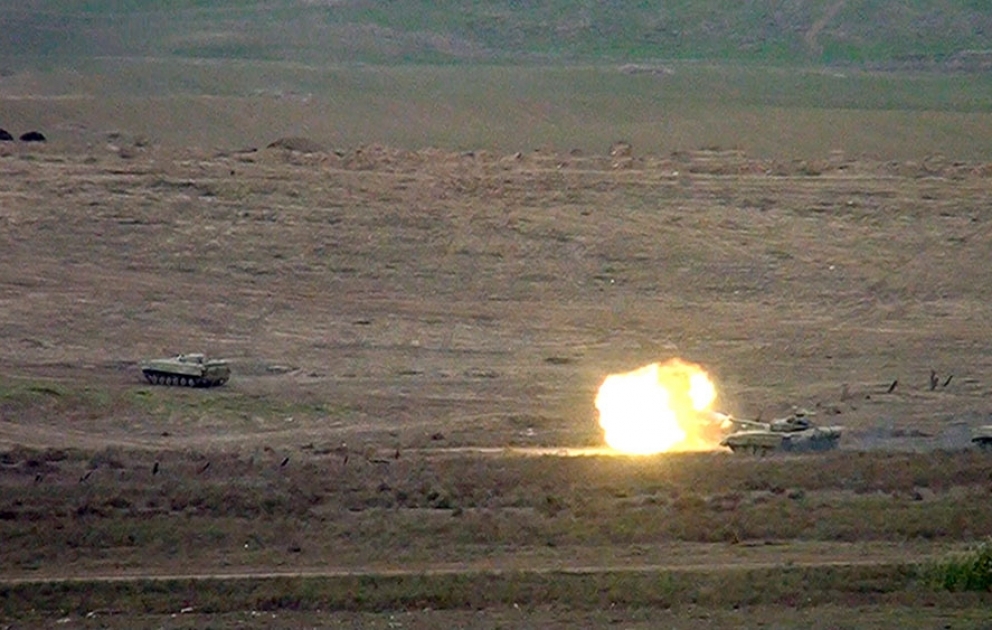Hərbi birlikdə döyüş atışlı təlim keçirilib VİDEO