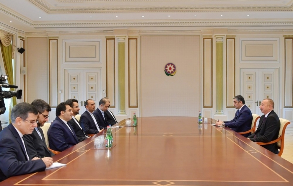 Prezident İlham Əliyev İranın rabitə və informasiya texnologiyaları nazirinin başçılıq etdiyi nümayəndə heyətini qəbul edib VİDEO