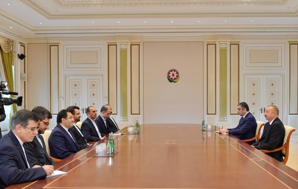 Präsident Ilham Aliyev empfängt iranische Delegation VIDEO