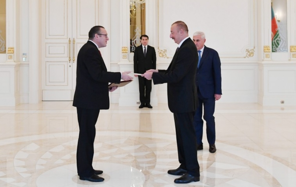 President Ilham Aliyev received credentials of incoming Austrian ambassador VIDEO