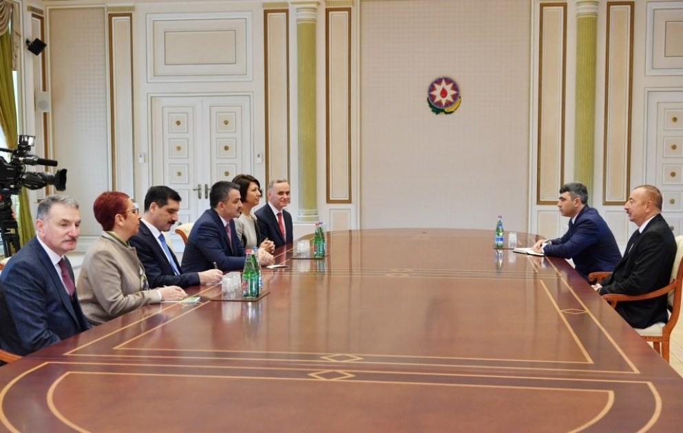 President Ilham Aliyev received delegation led by Turkish minister of agriculture and forestry VIDEO