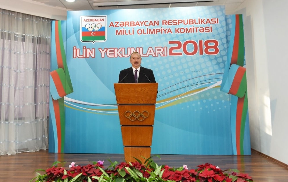 Sportergebnisse 2018: Präsident Ilham Aliyev nimmt an Veranstaltung teil VIDEO