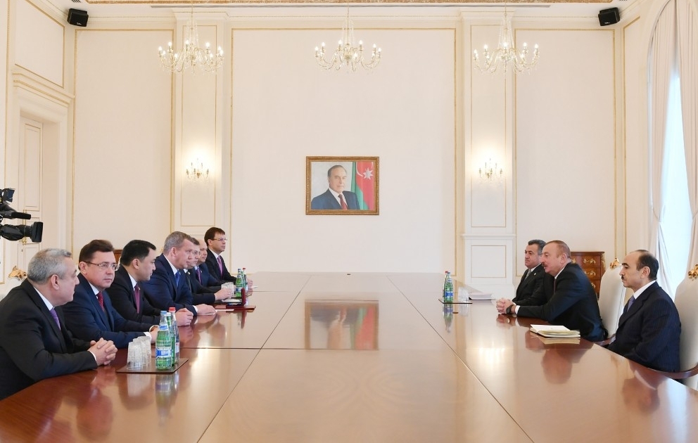 President Ilham Aliyev received delegation of Astrakhan region VIDEO