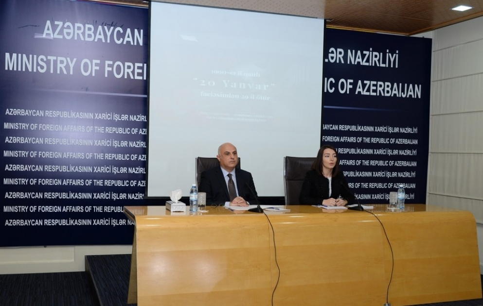 Xarici İşlər Nazirliyində 20 Yanvar faciəsinin növbəti ildönümünə həsr olunmuş anım mərasimi keçirilib VİDEO