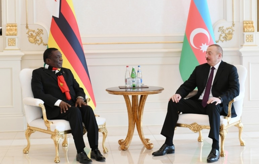 Azərbaycan və Zimbabve prezidentlərinin görüşü olub YENİLƏNİB VİDEO