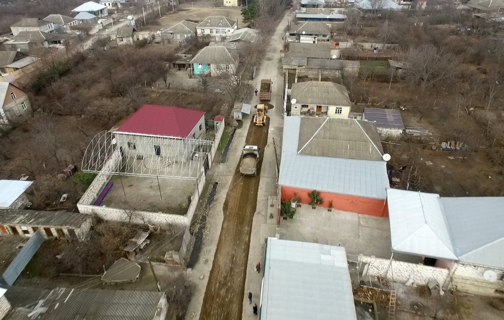 Ağstafada 9,3 kilometrlik avtomobil yolu yenidən qurulur VİDEO