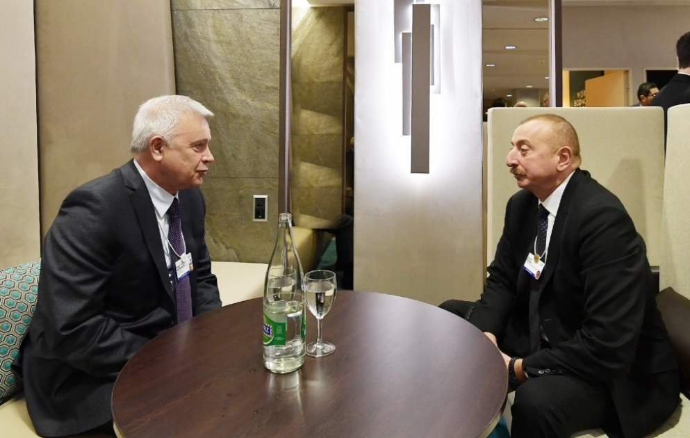 President Ilham Aliyev met with LUKOIL president in Davos VIDEO