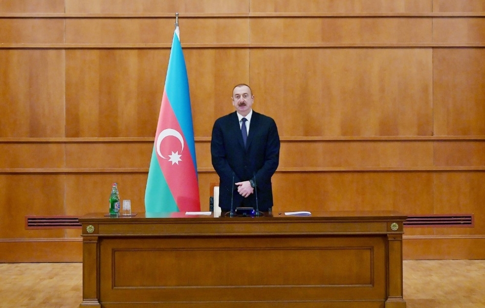 President Ilham Aliyev met with martyr families VIDEO