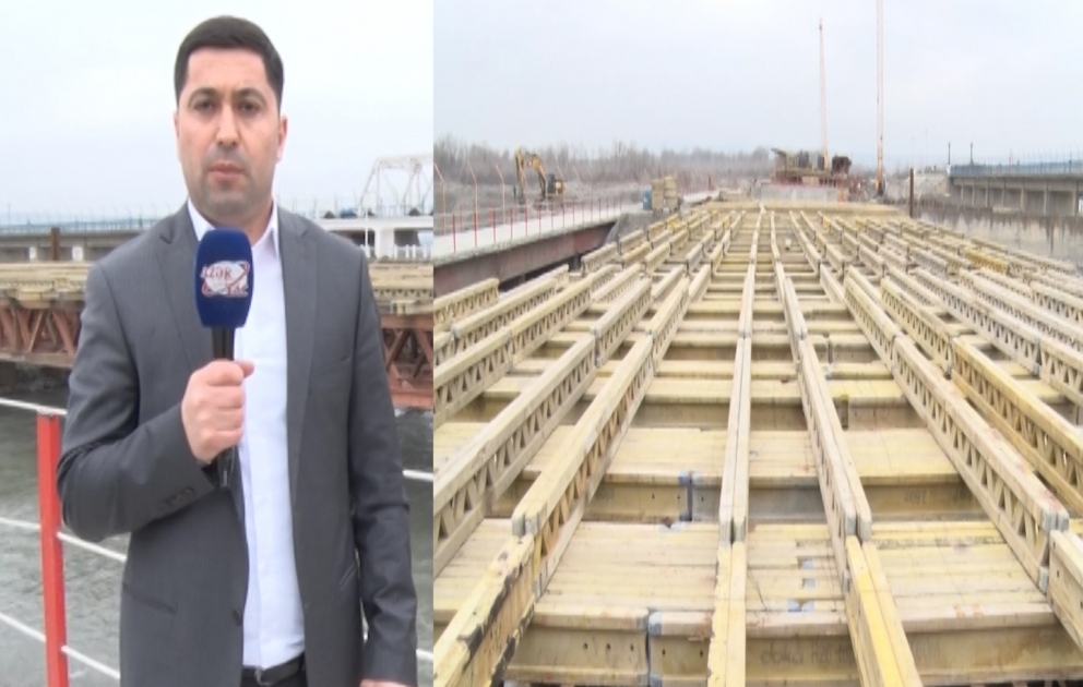 Azərbaycan və Rusiya nazirləri Samur çayının üzərində yeni körpünün tikintisi ilə tanış olublar VİDEO