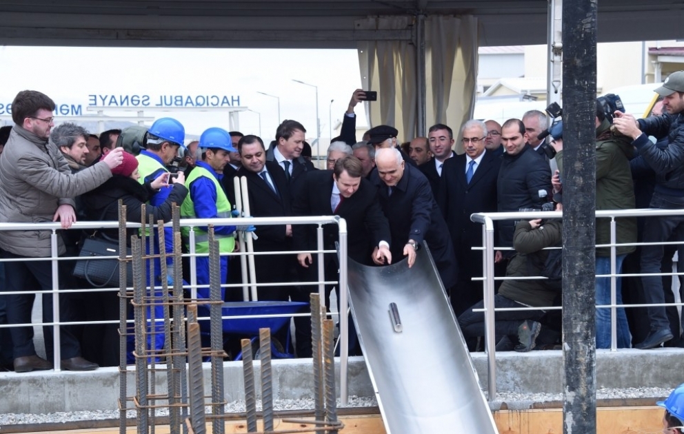 В Гаджигабуле заложен фундамент завода по производству автомобилей «ГАЗ» ВИДЕО