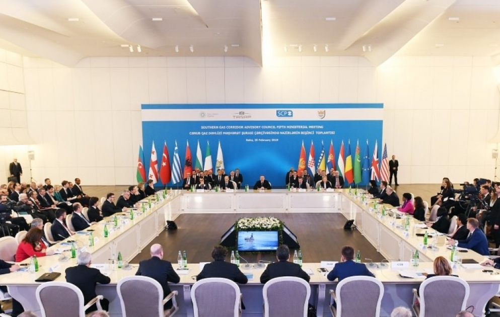 Fifth Ministerial Meeting of Southern Gas Corridor Advisory Council held in Baku  President Ilham Aliyev attended the meeting VIDEO