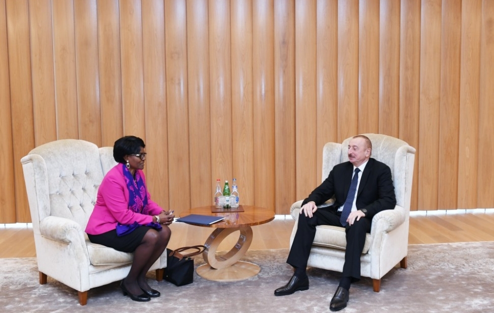 Präsident Ilham Aliyev trifft Regionaldirektorin der Weltbank für Südkaukasus VIDEO