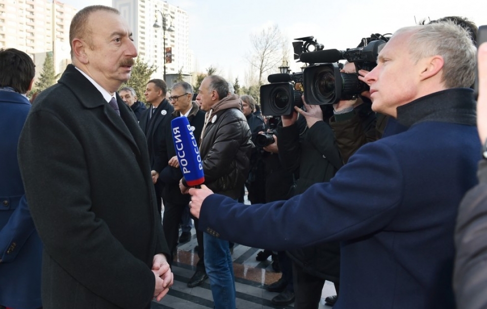President Ilham Aliyev was interviewed by Rossiya-24 correspondent VIDEO