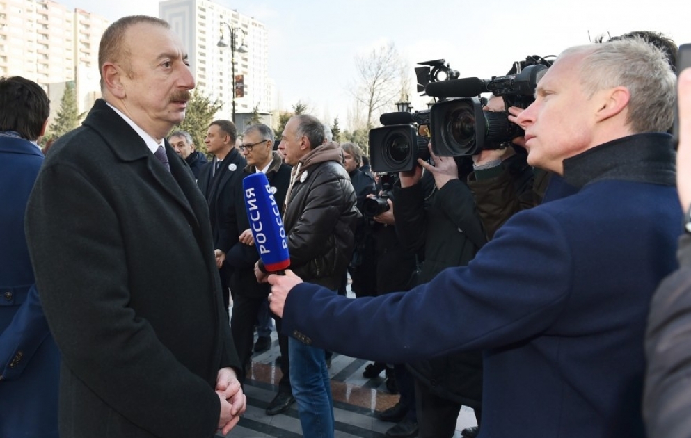 Präsident Ilham Aliyev gibt Interview für Rossija-24 VIDEO