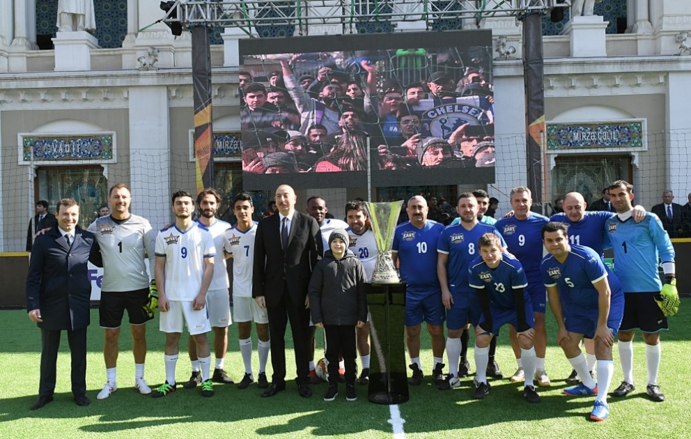 "Baku 2019: Finale der Stars"  Präsident Ilham Aliyev schaut beim Spiel zu VIDEO
